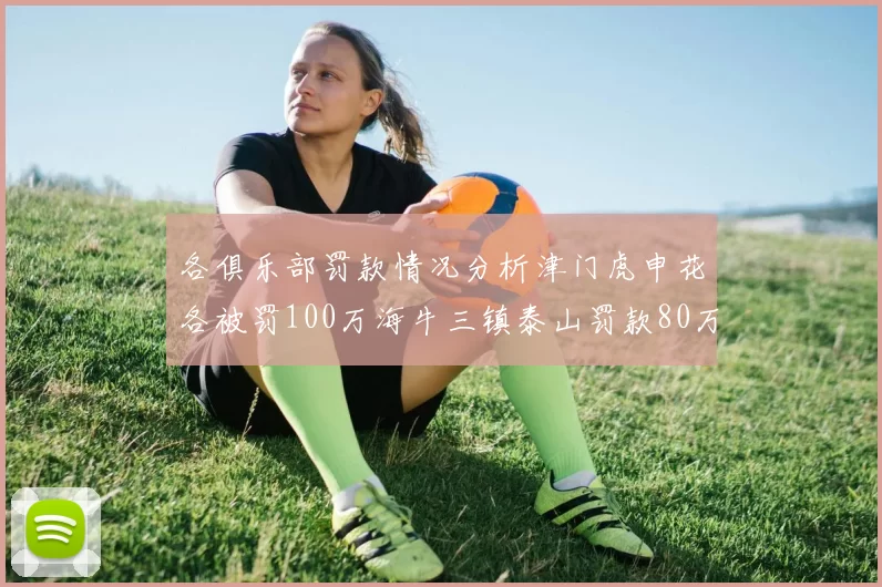 各俱乐部罚款情况分析津门虎申花各被罚100万海牛三镇泰山罚款80万